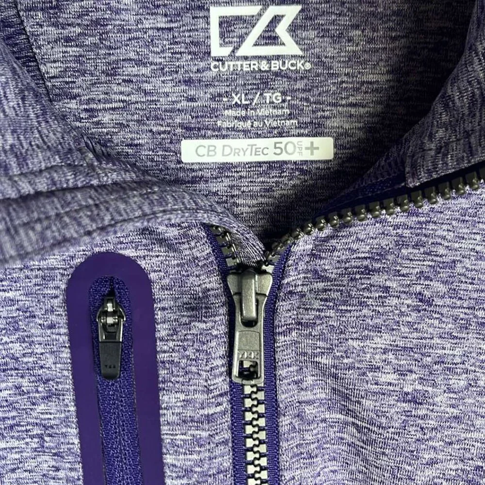 Northwestern Wildcats Cutter & Buck 1/4 Zip Purple Top XL Fathers Day Gift Fanwe
